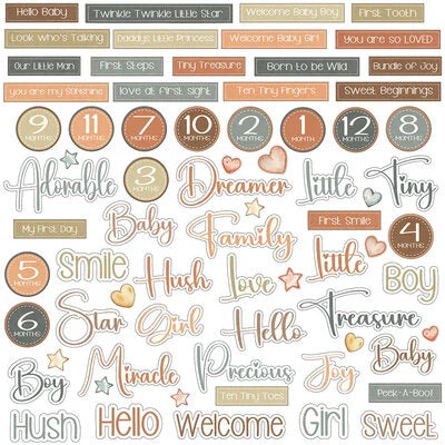 49 & Market Little Dreamers Chipboard Words Set